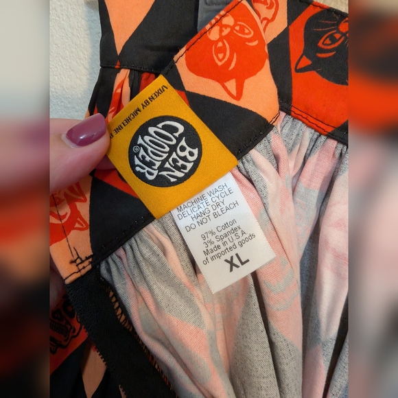 Vixen by Micheline Pitt Orange and Black Diamond Skirt - Picture 4 of 4